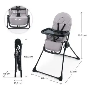 Kinderkraft BINCI столче за хранене GREY, (35944078)