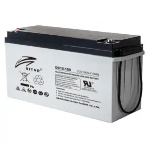 Оловна AGM батерия RITAR (DC12-150), 12V, 150Ah, F12/M8, За соларни системи, (35936892)