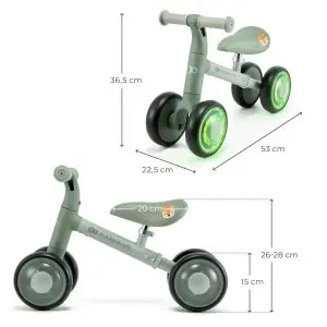Kinderkraft CUTIE FLASH колело за баланс GREEN, (35944074)