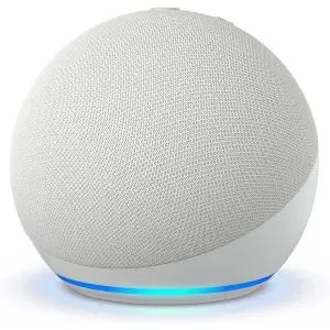 Преносима смарт тонколона Amazon Echo Dot 5, Гласов асистент, Alexa, Бяла, (35935819)
