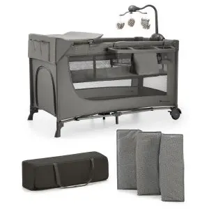 Kinderkraft JOY FULL 2 бебешка кошара с аксесоари DARK GREY, (35943938)