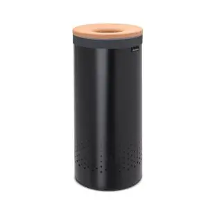 Кош за пране Brabantia 35L, Matt Black, корков капак, (35944250)