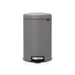Кош за смет с педал Brabantia NewIcon 12L, Mineral Concrete Grey, (35941567)
