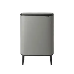 Кош за смет Brabantia Bo Touch Hi 2x30L, Mineral Concrete Grey, (35941641)