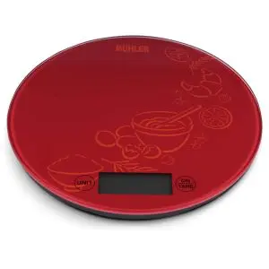 Везна Muhler KSC-2026R ел.кухненска, червен,5 kg, (35941843)