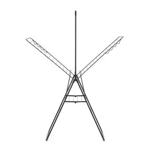Сушилник за дрехи Brabantia Hangon 25m с допълнителен прът, Matt Black, (35942092)