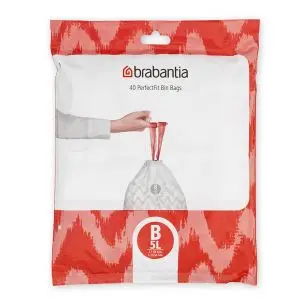 Торба за кош Brabantia PerfectFit Slide/Paper Bin размер B, 5L, 40 броя, пакет, (35942446)