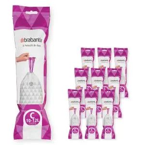 Торба за кош Brabantia PerfectFit Sort&Go/Silent/Touch размер C, 10-12L, 200 броя, кутия, (35942448)