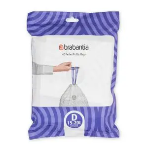 Торба за кош Brabantia PerfectFit Sort&Go/Built-In размер D, 15-20L, 40 броя, пакет, (35942450)