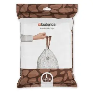 Торба за кош Brabantia PerfectFit FlatBack+/Touch размер L, 40-45L, 40 броя, пакет, (35942456)