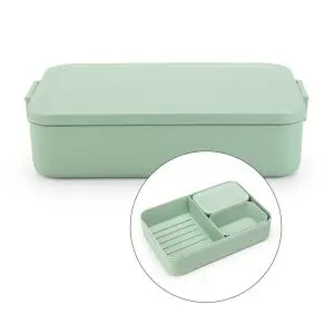 Кутия за обяд Brabantia Make&Take 2L, Jade Green, с разделители, (35942727)