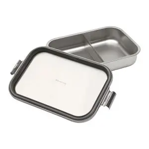 Кутия за обяд Brabantia Make&Take 2L, Matt Steel, с разделители, (35943070)