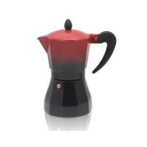 Кубинска кафеварка ZEPHYR Red Passion ZP 1173 M6, 6 чаши, 380 мл, Предпазен клапан, Червен/черен, (18451)