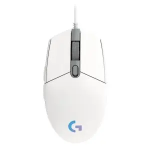 Геймърска мишка Logitech G102 LightSync, RGB, Оптична, Жична, USB, Бяла, (35933896)
