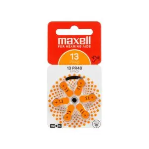 Батерия цинково въздушна MAXELL ZA13 6 бр. бутонни за слухов апарат в блистер, (35934121)