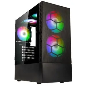 Кутия Kolink Observatory MX Mesh ARGB TG Mid-Tower, Черна, (35937094)