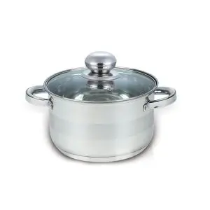 Тенджера с капак SAPIR SP 1210 GI24, 6.5 литра, 24x14.5 см, Многослойно дъно, Индукция, Инокс, (18202)