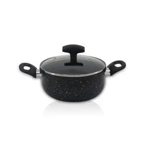 Тенджера SAPIR SP 1318 VM20, 2.2 л, 20х8.5 см, Мраморно покритие, Индукция, Черен, (18241)