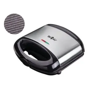 Тостер скара за сандвичи SAPIR SP 1442 ALM, 750W, За 2 филийки, Мраморни грил плочи, Черен/инокс, (18311)