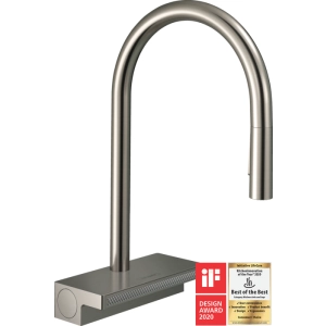 Смесител за кухня Hansgrohe Aquno Select M81-H170, Stainless Steel Finish, pull-out spray, 3jet, sBox, (21999)