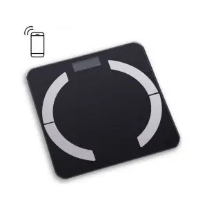 Дигитален кантар-анализатор SAPIR SP 1650 AC, 180 кг, Измерване на мускулна маса, мазнини, вода, кости и BMI, Черен, (18329)