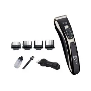 Машинка за подстригване ZEPHYR ZP 1810 D, LED дисплей, 4 приставки, Аксесоари, Безжична, Черен, (18497)