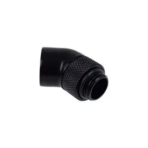 Ъглов адаптер Alphacool Eiszapfen, 45°, G1/4 външна към G1/4 вътрешна резба, Черен мат, (35936426)