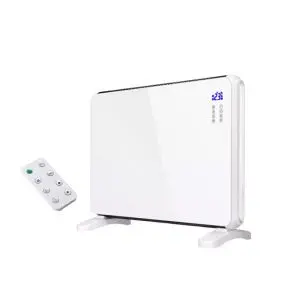 Конвектор със стъклен панел ZEPHYR ZP 1974 G, 2000W, За стена или под, 2 степени, Дистанционно, 5 до 35°C, LCD, Бял, (18629)
