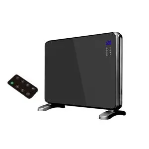 Конвектор със стъклен панел ZEPHYR ZP 1974 G, 2000W, За стена или под, 2 степени, Дистанционно, 5 до 35°C, LCD, Черен, (18628)