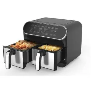 Фритюрник с горещ въздух JUST PERFECTO JP 1980 JL10, 1700W, 8 литра, 8 програми, Две кошници, Черен/инокс, (18277)