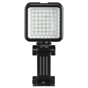 LED лампа Hama 49 BD, за допълнително осветяване на записи с камера и смартфон, Черна, (35934018)