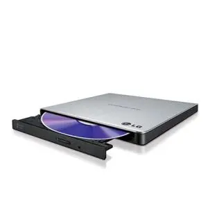 Външно USB DVD записващо устройство LG GP57ES40, USB 2.0, сребърно сиво, (35932651)