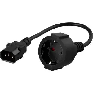 Кабел PowerWalker IEC 10A C14/ шуко (20cm), (35932952)