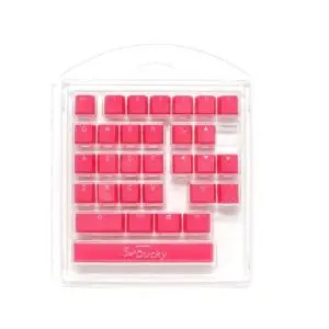 Капачки за механична клавиатура Ducky Pink 31-Keycap Set Rubber Backlit Double-Shot US Layout, (35934578)