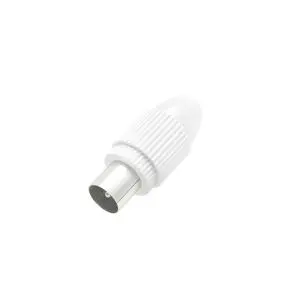 Антенен конектор HAMA Coax plug, Коаксиален мъжко, Бял, (35934979)