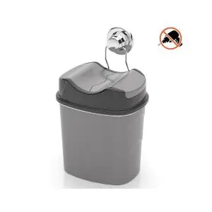 Кошче за боклук TEKNO TEL DM-007, 5.5 литра, окачена система, сив, (18306)