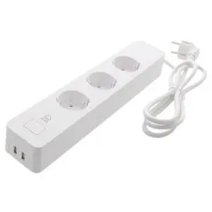 Смарт разклонител, 1.5m, DELTACO SH-P03USB2, (35934250)