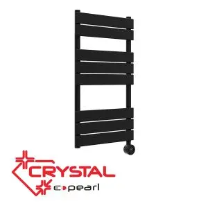 Електрическа лира за баня Crystal E-PEARL 300 W, черен мат, (35946539)