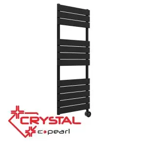 Електрическа лира за баня Crystal E-PEARL 500 W, черен мат, (35946540)
