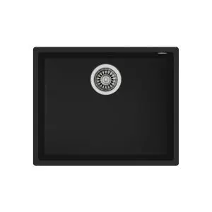 Подплотова гранитна мивка SQUARE5040TG, за шкаф 60 см, черна, (35948804)