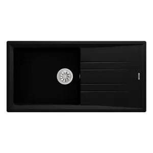 Гранитна мивка STONE60LTG, обръщаема, за шкаф 60 см, черен металик, (35948820)