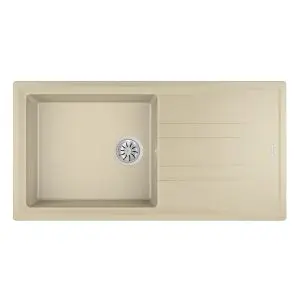 Гранитна мивка STONE60LTG, обръщаема, за шкаф 60 см, слонова кост, (35948821)