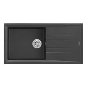 Гранитна мивка STONE60LTG, обръщаема, за шкаф 60 см, тъмносива, (35948823)