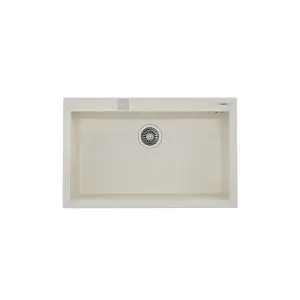 Гранитна мивка FORSQUARE7240TG, авт клапан, за шкаф 80 см, крем, (35948827)