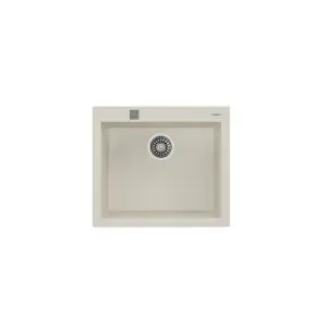Гранитна мивка FORSQUARE5040TG, авт клапан, за шкаф 60 см, крем, (35948831)