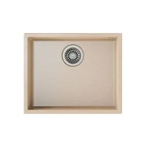 Подплотова гранитна мивка SQUARE5040TG, за шкаф 60 см, бежова, (35948833)