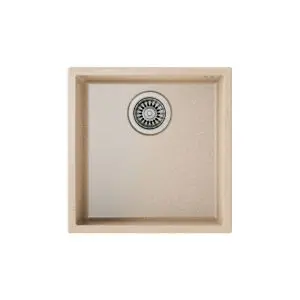 Подплотова гранитна мивка SQUARE4040TG, за шкаф 50 см, бежова, (35948835)