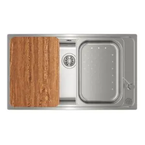 Иноксова мивка BIGBOWL801CPLUSBAHIAPLUS, за вграждане, гладка, за шкаф със светъл отвор, (35948926)