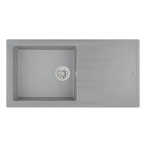 Гранитна мивка STONE60LTG, обръщаема, за шкаф 60 см, сив металик, (35948971)