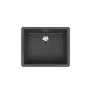 Гранитна мивка RADEAR105040MTG, за вграждане 2 в 1, за шкаф 60 см, тъмносива, (35948992)